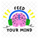 Listening Music Headphones Mind Icon