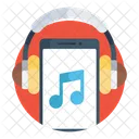 Listening Music Online Music Mobile Music Icon