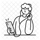 Podcast Doodle Communication Doodle Audio Recording Icon