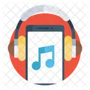 Listening Music Online Music Mobile Music Icon
