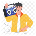 Listening Radio Listening Broadcast Hearing Radio アイコン