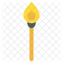 Angezundetes Streichholz Streichholz Feuer Symbol