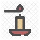 Lit Candle Candle Fire Icon