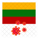 Flagge Land Corona Symbol