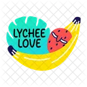 Amour De Litchi Dormir Fruit Icône
