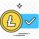 Litecoin Accepted Altcoin Checkmark Icon