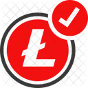 Litecoin Accepted Bitcoin Cryptocurrency アイコン