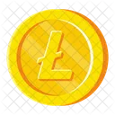 Moneda de oro Litecoin  Icono