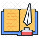 Literatura Escrita Tinta Ícone