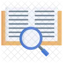 Literatura Livro Lupa Ícone
