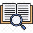 Literature Book Magnifying Glass Icon