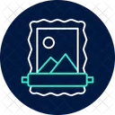 Lithographic Print Neon Glow Icon