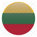 リトアニア、ヨーロッパ、国旗 アイコン