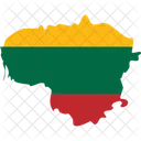 Lithuania Flag Map Icon