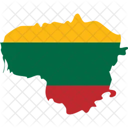 Lithuania  flag map  Icon