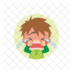 Little Boy Crying Loudly  Icon