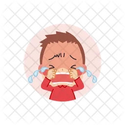 Little Boy Crying Loudly  Icon