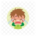 Little Boy Crying Loudly  Icon