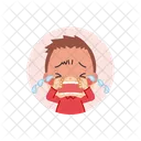 Little Boy Crying Loudly  Icon