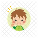 Pointing Boy Avatar Icon