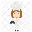 Chef Girl Cooking Icon