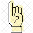 Little Finger Color Shadow Thinline Icon Icon
