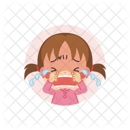 Little Girl Crying Loudly  Icon