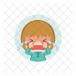 Little Girl Crying Loudly  Icon