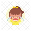Little Girl Crying Loudly  Icon