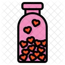 Little Hearts Bottle Bottle Valentines Day Icon