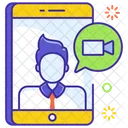 Live Anruf Mobiler Chat Video Chat Symbol