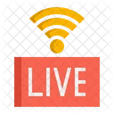 Live Broadcast Live Telecast Broadcasting Icon