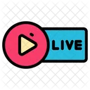 Live Button Music Play Icon
