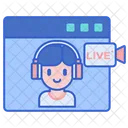Live Chat Video Chat Video Conference Icon