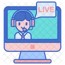 Live Chat Live Support Live Service Icon