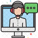 Live Chat Video Chat Video Call Icon