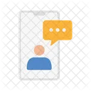 Live Chatting Video Call Communication Icon