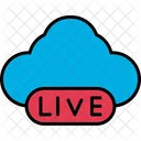 Live Cloud Streaming Video Icon