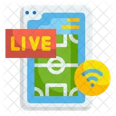 Live Fussballspiel Live Streaming Live Spiel Symbol