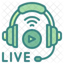Live Music Headphone Communications Icon