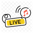 Live Music Online Music Live Broadcasting Icon
