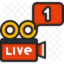 Live Notification Live Video Camera Icon