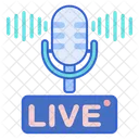 Live Podcast Microphone Media Icon