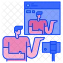 Live Steam Video Streaming Live Icon