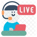 Live Streaming Communications Icon