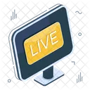 Live Streaming Live Broadcast Live Media Icon