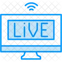 Live Streaming Video Live Icon