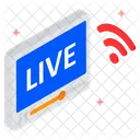 Broadcast Live Video Broadcasting Icon