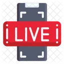 Smartphone Live Streaming Music And Multimedia Icon