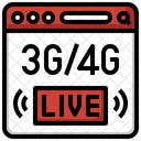 Live Streaming 4 G 3 G Icon
